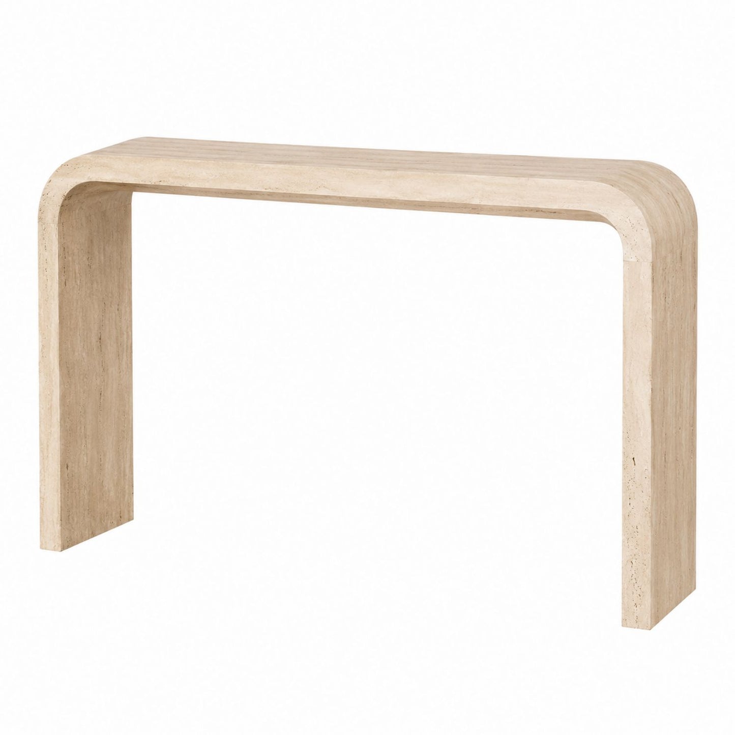 Travertine Console Table Beige Rectangular 75H x 120W x 40D cm