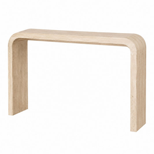 Travertine Console Table Beige Rectangular 75H x 120W x 40D cm